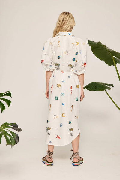 Soleil Embroidered Shirtdress