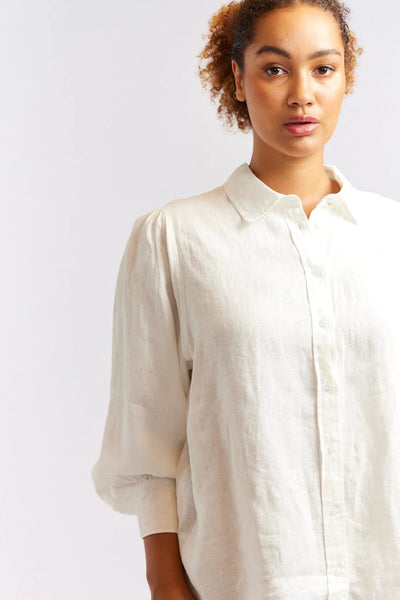SOHO LINEN SHIRT IN IVORY