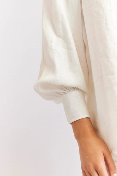 SOHO LINEN SHIRT IN IVORY