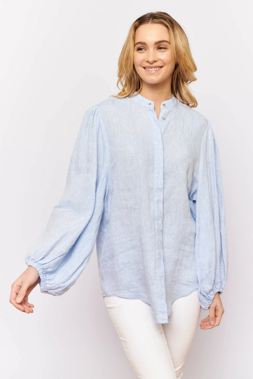 Charade Shirt In Water Linen