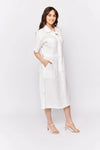 Hepburn Dress In Snow Linen