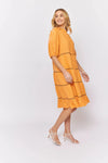 Marcella Dress In Papaya Linen