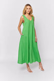 Nova Dress In Evergreen Linen
