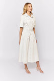 Rizzo Dress In White Denim