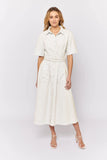 Rizzo Dress In White Denim