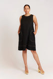 Vespa Linen Dress In Black