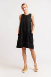 Vespa Linen Dress In Black