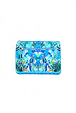 Small Canvas Clutch- Amazon Azure