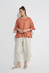 Frill Hem Top- Terracotta