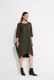 Wrap Front Dress- Dark Green