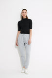 Drawcord Lounge Pant- Grey Marle