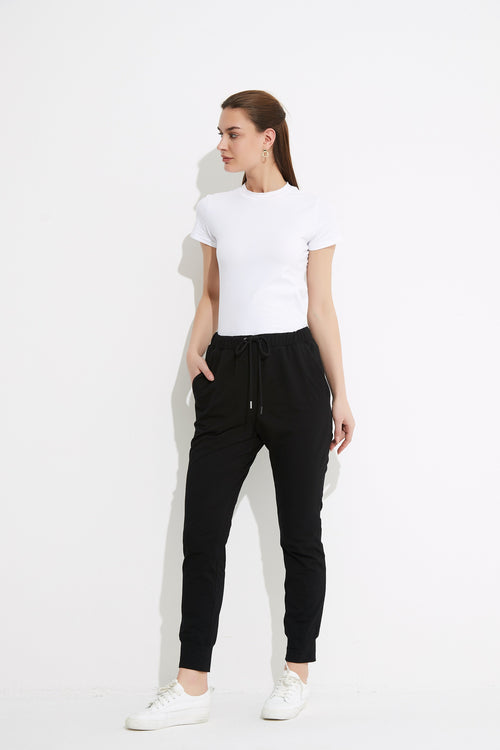 Drawcord Lounge Pant- Black