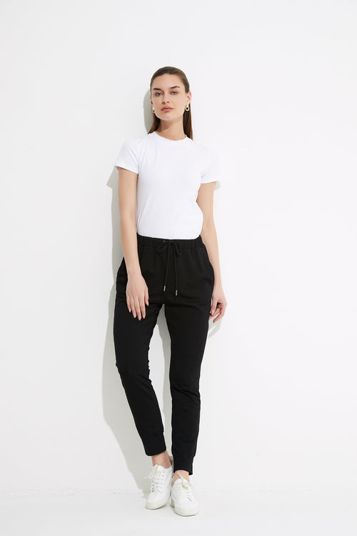 Drawcord Lounge Pant- Black