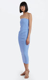 Karina Strapless Midi Dress- Powder Blue