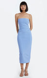 Karina Strapless Midi Dress- Powder Blue