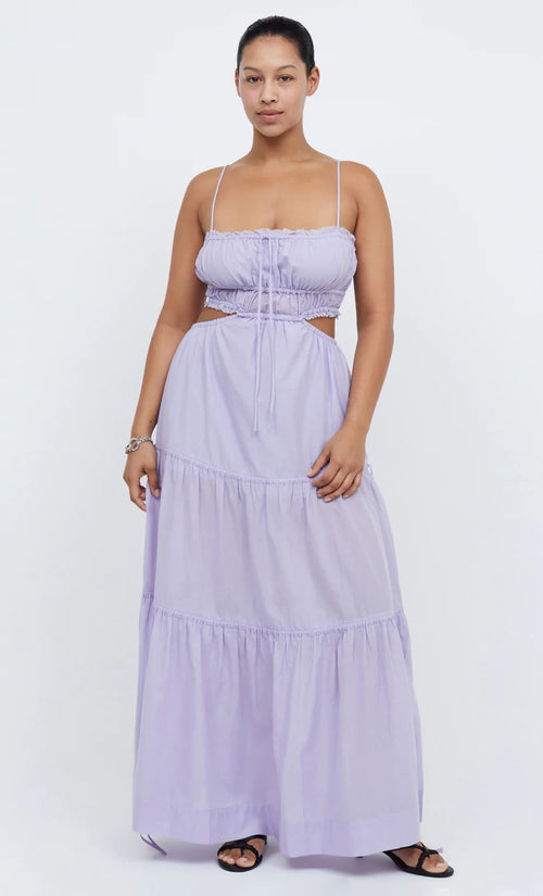 Alexandra Tie Maxi Dress- Lilac