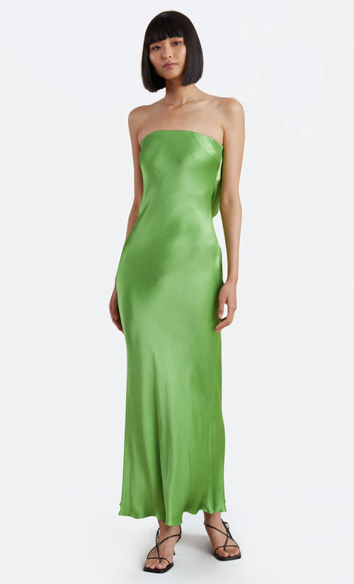 Moon Dance Strapless Dress- Sweet Pea Green