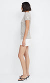 Tilda Short Sleeve Knit Top- Taupe