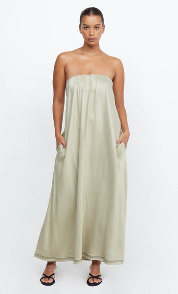 TILLIE STRAPLESS MAXI DRESS- SAGE