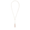 Before The Sunset Pearl Lariat- Rose Gold