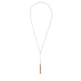 Before The Sunset Pearl Lariat- Rose Gold