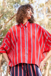Ben Shirt- Red/ Blue Stripe