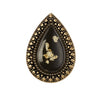 Bohemian Bardot Ring- Black/ Gold Leaf