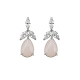 Orchids Silk Earrings- Rose Quartz