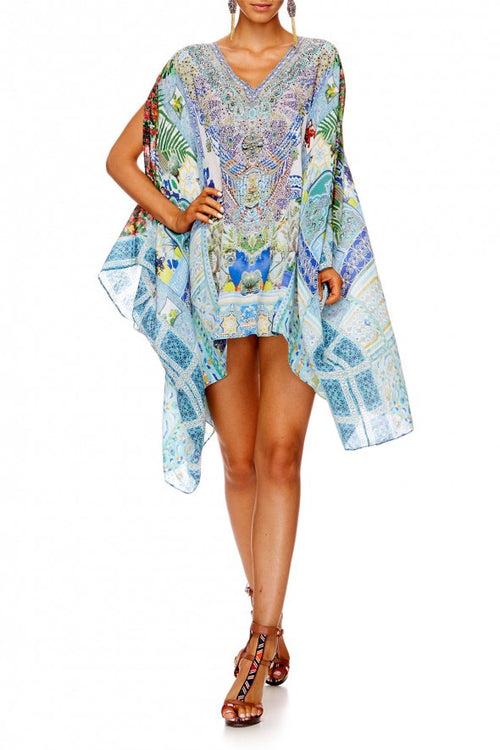 Split Shoulder Short Kaftan- My Majorelle