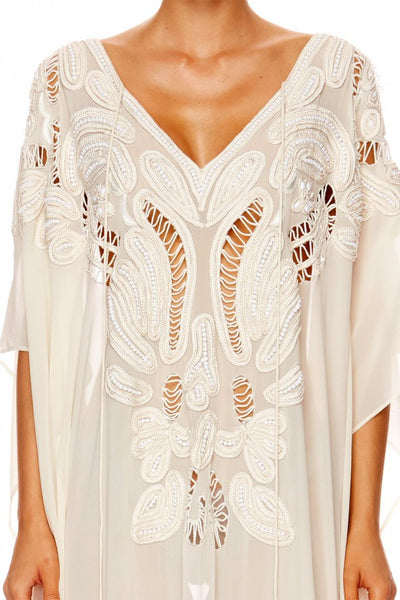 Tassel Hem Short Kaftan- Love Weave