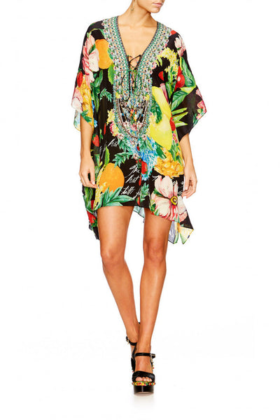 Short Lace Up Kaftan- Call Me Carmen