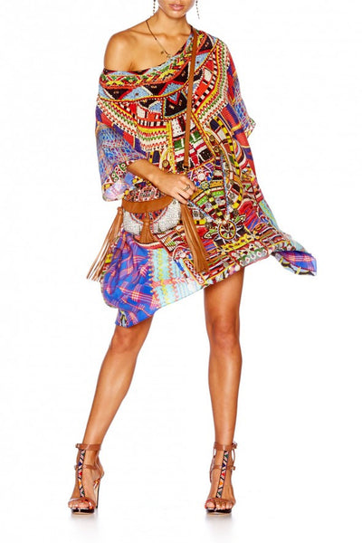 Short Round Neck Kaftan- Rainbow Warrior