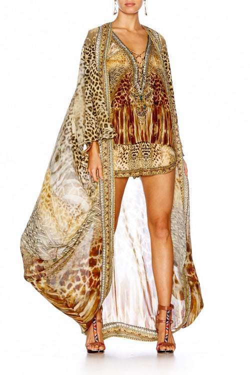 Loose Fitting Coverup Short- Leopards Leap