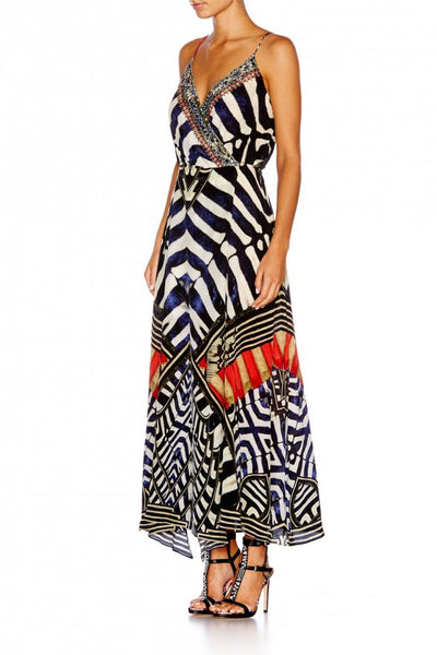 Strappy Wrap Dress- Louwalan Tales