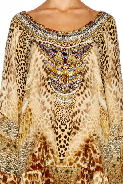 A Line Frill Dress- Leopards Leap