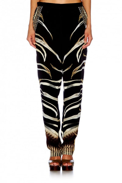 Tailored Pants W/ Side Pockets- Zebra Crossing