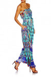 Tie Waist Strapless Jumpsuit- Divinty Dance