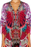 Short Lace Up Kaftan- Desert Discotheque