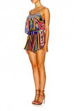 Shoestring Strap Playsuit- Woven Wonderland