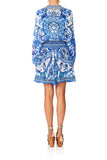 Shirred Relaxed Short Dress- Eternity's Empire