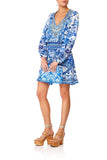 Shirred Relaxed Short Dress- Eternity's Empire
