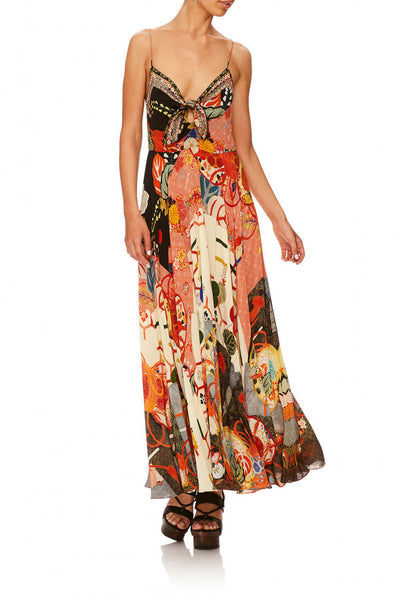 Long Dress W/ Tie Front- Kissing The Sun