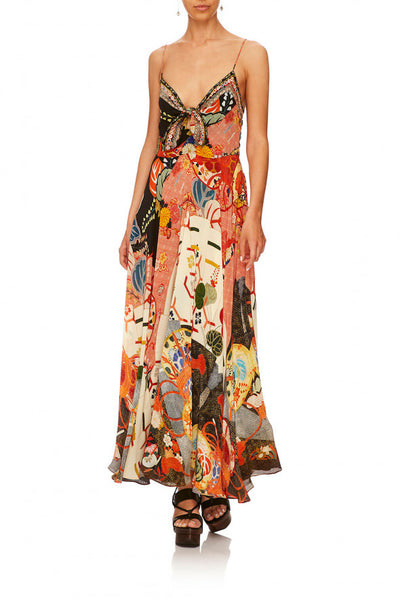 Long Dress W/ Tie Front- Kissing The Sun