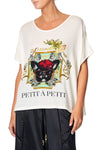 Loose Fit Round Neck Tee- Joie De Vivre