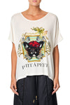 Loose Fit Round Neck Tee- Joie De Vivre