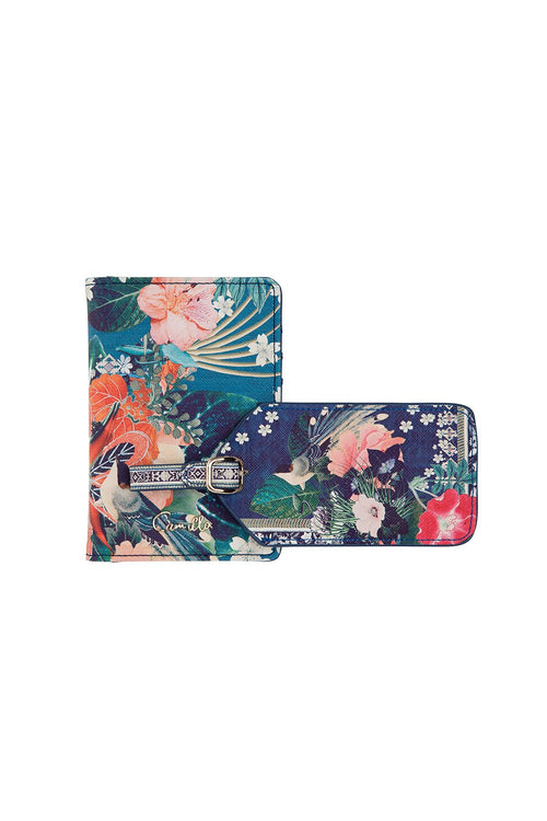 Luggage Tag & Passport Wallet- Faraway Floral