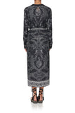 Mid Length Shirt Dress- Midnight Pearl