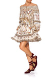 Off Shoulder Short Dress- Olympe Ode