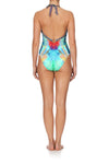 Ring Detail Plunge V Neck One Piece- Reef Warrior