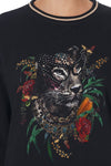 Round Neck Sweater- Botanical Chronicles